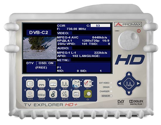 DVB-C2 available for TV EXPLORER HD+ | PROMAX