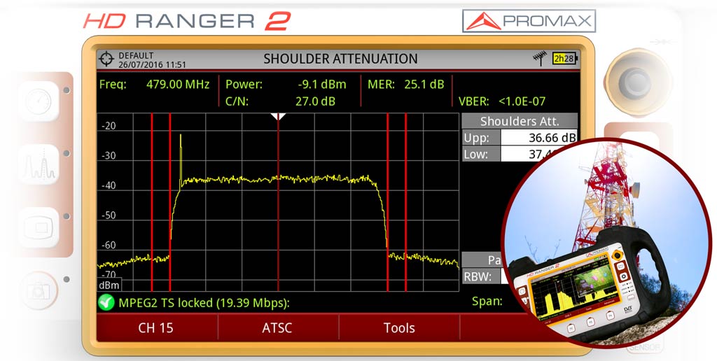 HD RANGER 2 and HD RANGER 3 includes automatic shoulder attenuation measurement