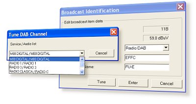 PROWATCH system measuring on DAB digital radio
