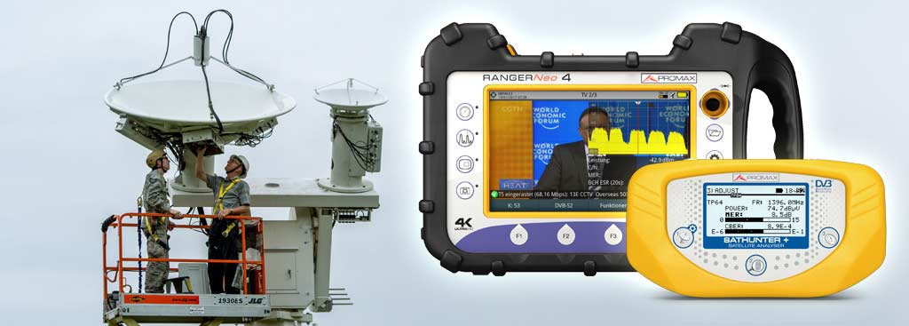 Analyzers for mounting and setting up maritime antennas, and to certify the appropriate operation of their guiding motors