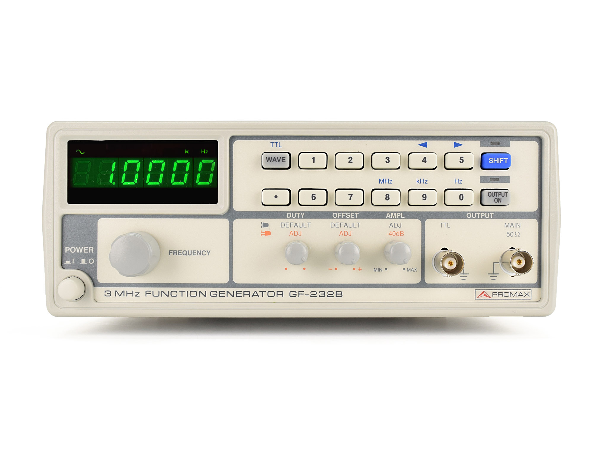GF-232B: 3 MHz function generator | PROMAX