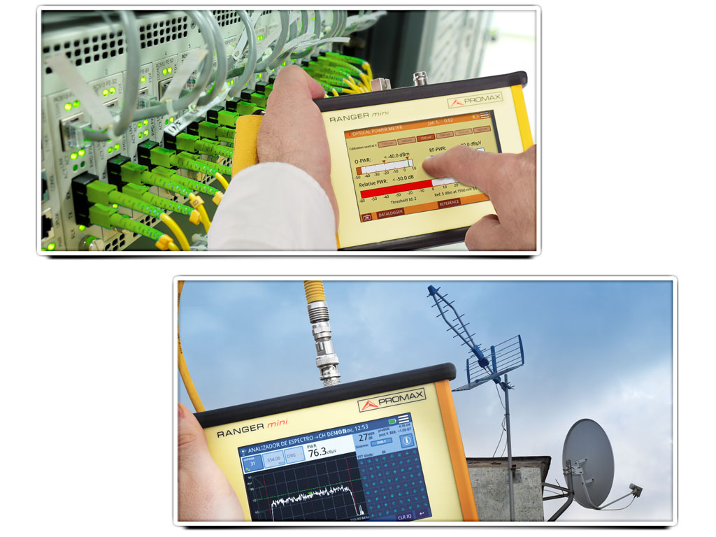 RANGER mini: TV and Satellite analyzer for RF, CATV, DOCSIS and optical  fibre analyzer | PROMAX