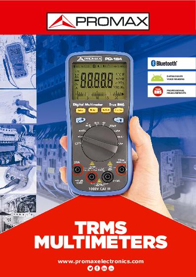 Catalog of Digital TRMS multimeters (testers)