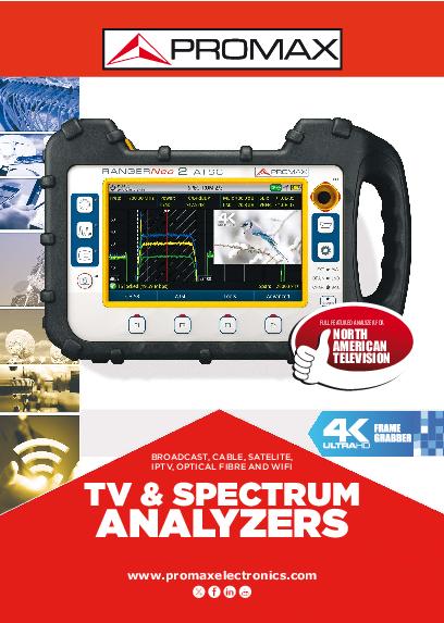 Catalog of RANGERNeo TV field strength meter and spectrum analyzers for ATSC standard